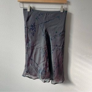 Vintage Printed Lined Skirt Size 14